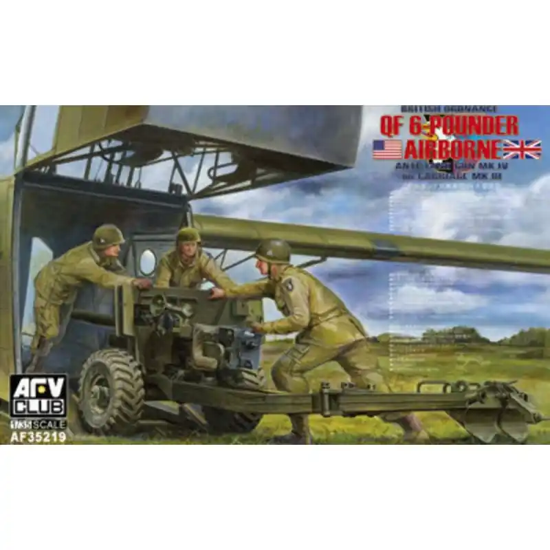 Soldes AFV CLUB AF35219 MAQUETTE MILITAIRE CANON ANTICHAR AÉROPORTÉ BRITANIQUE MK.4 6PDR 1/35