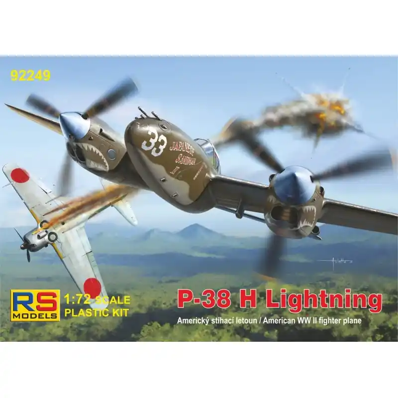 RS MODELS 92249 MAQUETTE P-38 H LIGHTNING 1/72 (4 decal v. for USA) Populaire