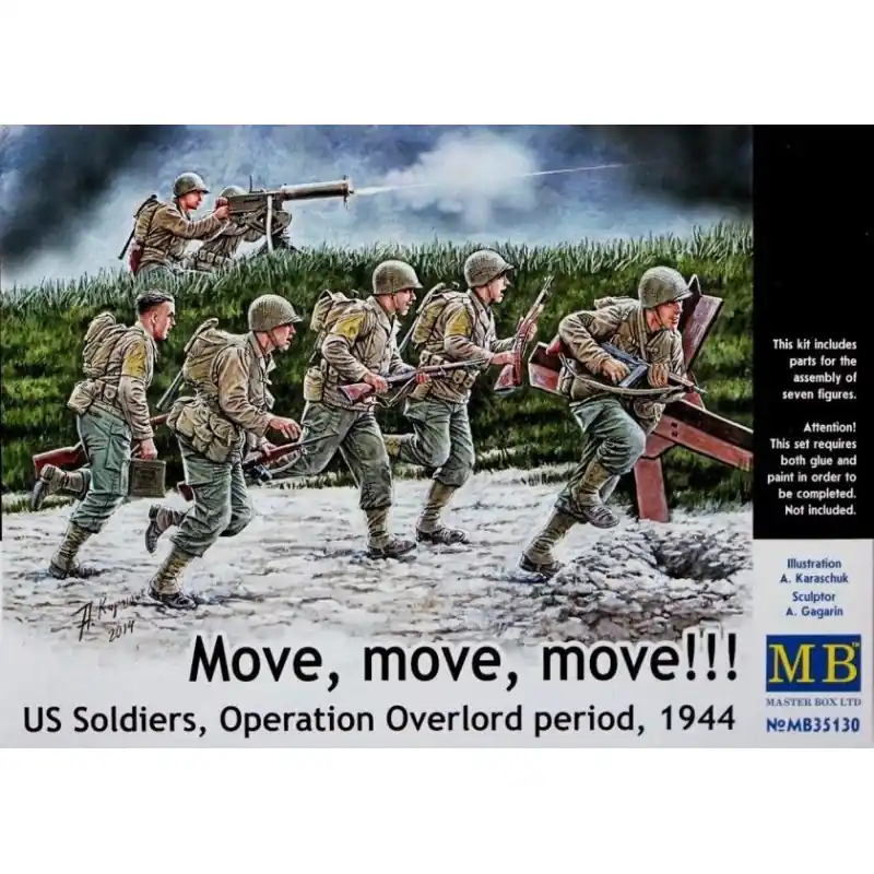 MASTER BOX 35130 MAQUETTE FIGURINES SOLDATS AMERICAINS OPERATION OVERLORD 1944 1/35 1/35 Quantité Limitée