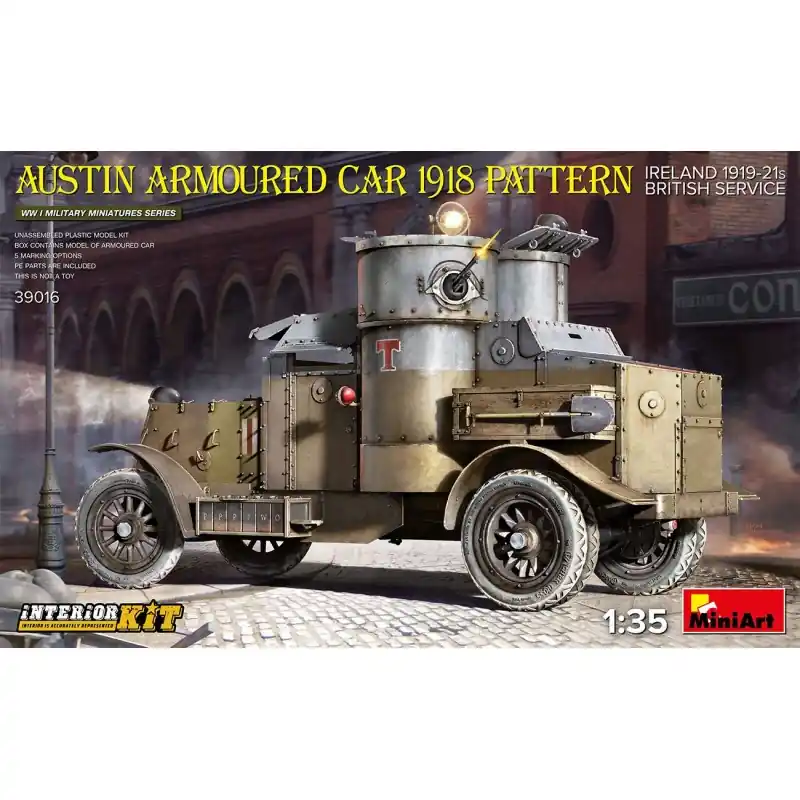 Bon Marché MINIART 39016 MAQUETTE MILITAIRE VOITURE BLINDÉE AUSTIN 1918 IRLANDE 1919-21 SERVICE BRITANNIQUE AVEC INTÉRIEUR 1/35