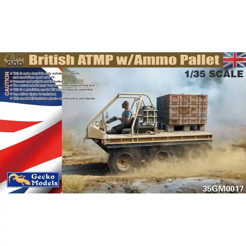 GECKO MODELS 35GM0017 MAQUETTE MILITAIRE ATMP BRITANNIQUE AVEC PALETTE DE MUNITIONS 1/35 Remise