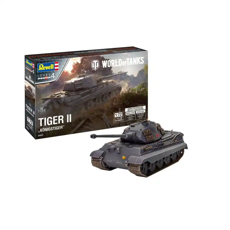 Offre Du Jour REVELL 03503 TIGER II AUSF. B "KING TIGER" "WORLD OF TANKS" MAQUETTE REVELL 1/72