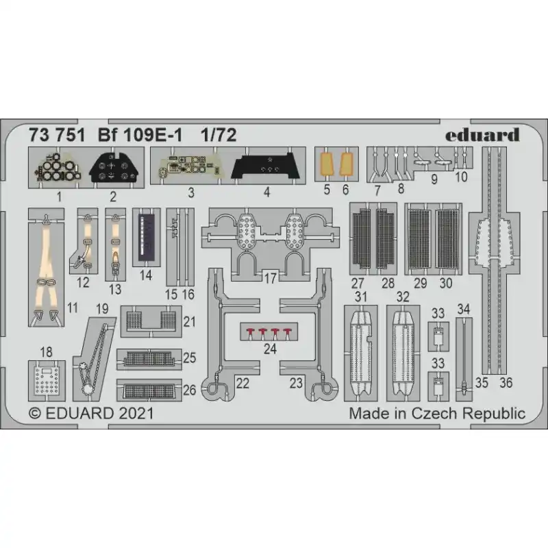 Vente Flash EDUARD 73751 BF 109E-1 (SPECIAL HOBBY) 1/72