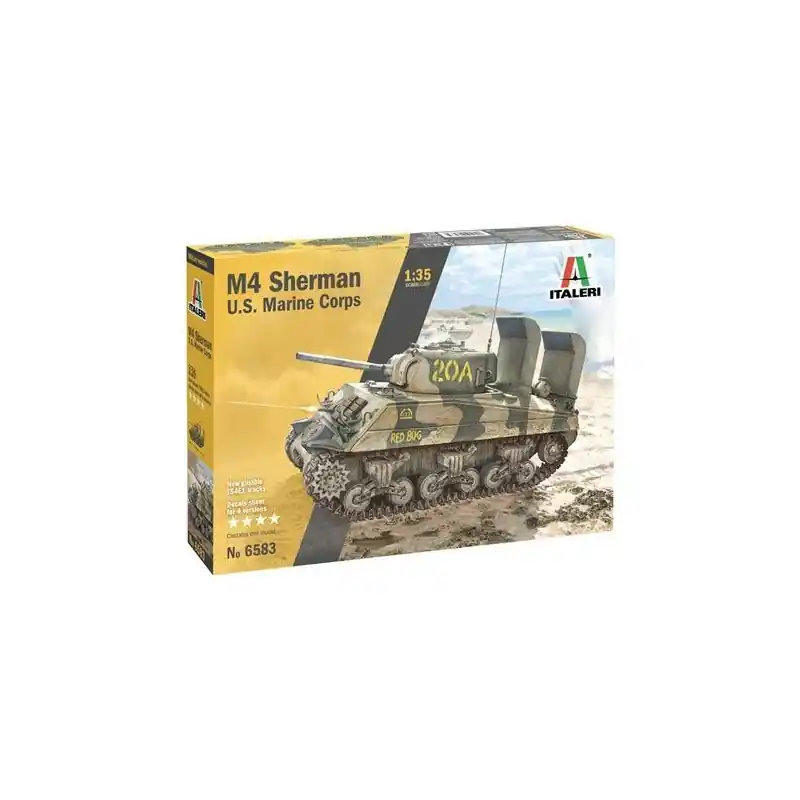 ITALERI 6583 MAQUETTE MILITAIRE CHAR M4 SHERMAN CORPS DES MARINES AMÉRICAINS 1/35 Meilleur Choix