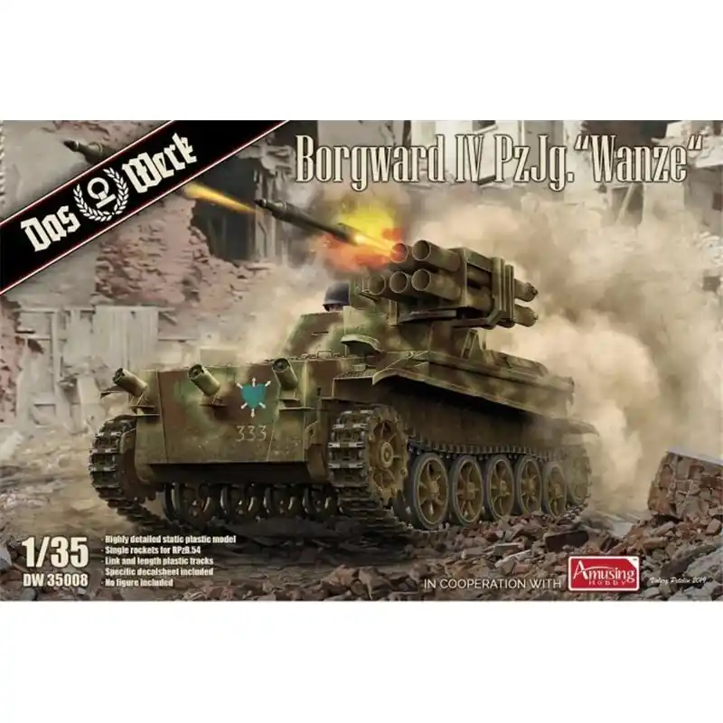 DAS WERK DW35008 MAQUETTE MILITAIRE BORGWARD IV PZJG. WANZE 1/35 Offre Exclusive