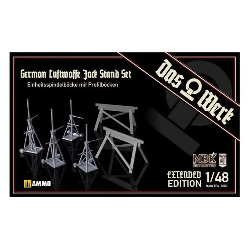 DAS WERK DW4802 MAQUETTE MILITAIRE ENSEMBLE DE CRIC DE LA LUFTWAFFE ALLEMANDE, ÉDITION ÉTENDUE 1/48 Livraison Express