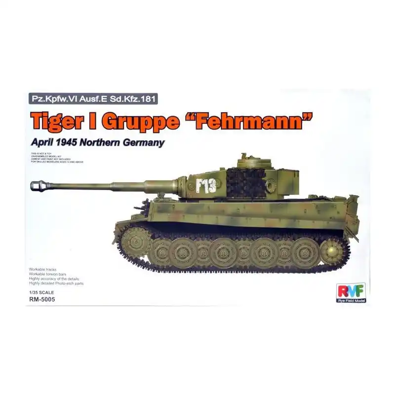 RYE FIELD MODEL 5005 TIGER I 1/35 Seulement Aujourd'hui