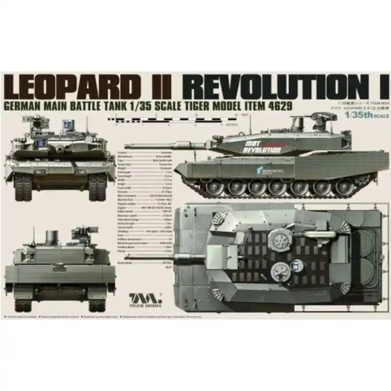 Promotion Saisonnière TIGER 4629 GERMAN MAIN BATTLE TANK LEOPARD II REVOLUTION I 1/35