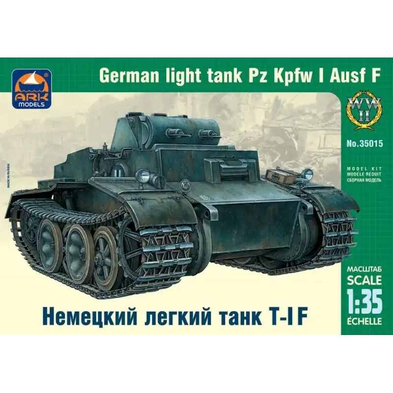 ARK MODELS 35015 MAQUETTE MILITAIRE CHAR LÉGER ALLEMAND PZ KPFW I AUSF F 1/35 Pas Cher