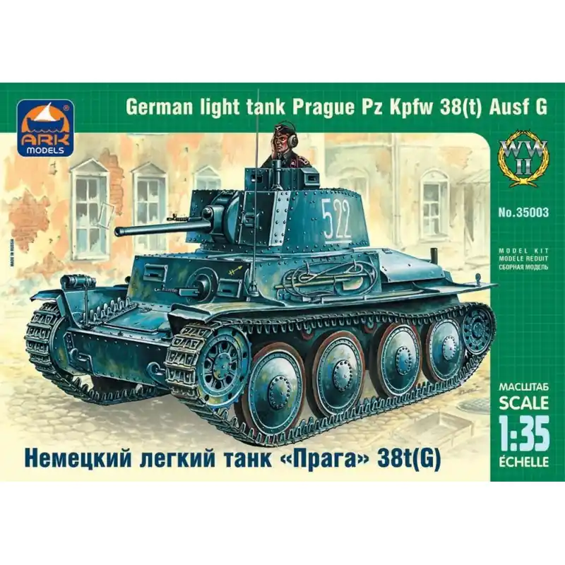 ARK MODELS 35003 MAQUETTE MILITAIRE CHAR LÉGER ALLEMAND PRAGUE PZ KPFW 38T G 1/35 Jusqu'à Épuisement Des Stocks