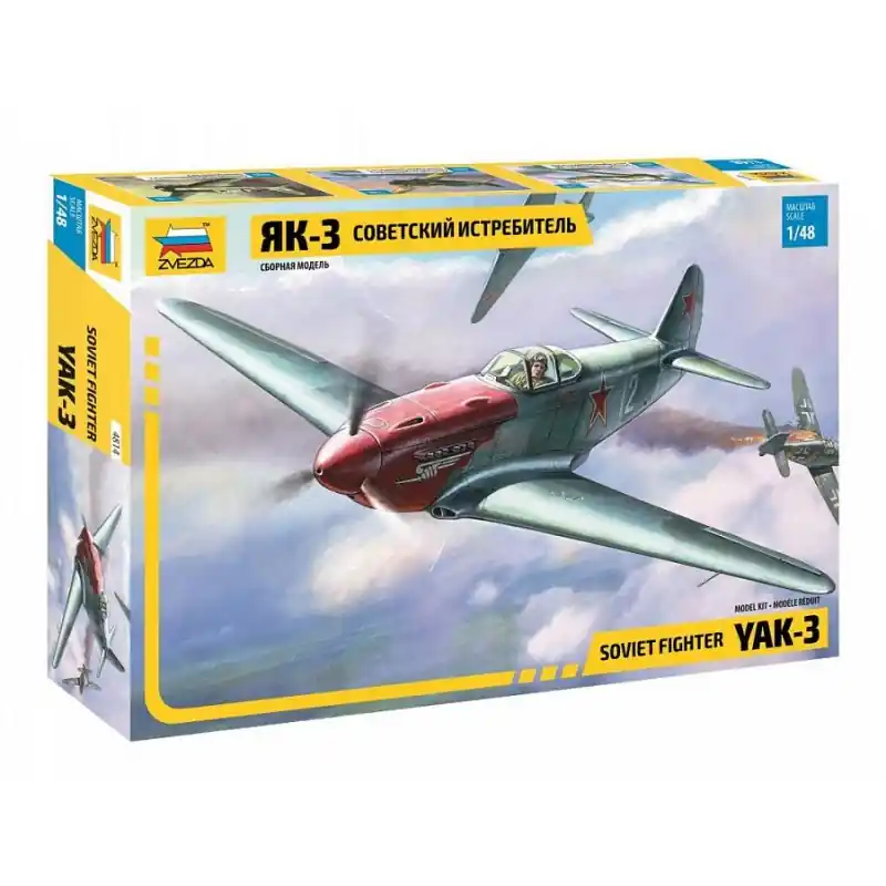 Satisfait Ou Remboursé ZVEZDA 4814 MAQUETTE AVION CHASSEUR SOVIÉTIQUE YAK-3 1/48