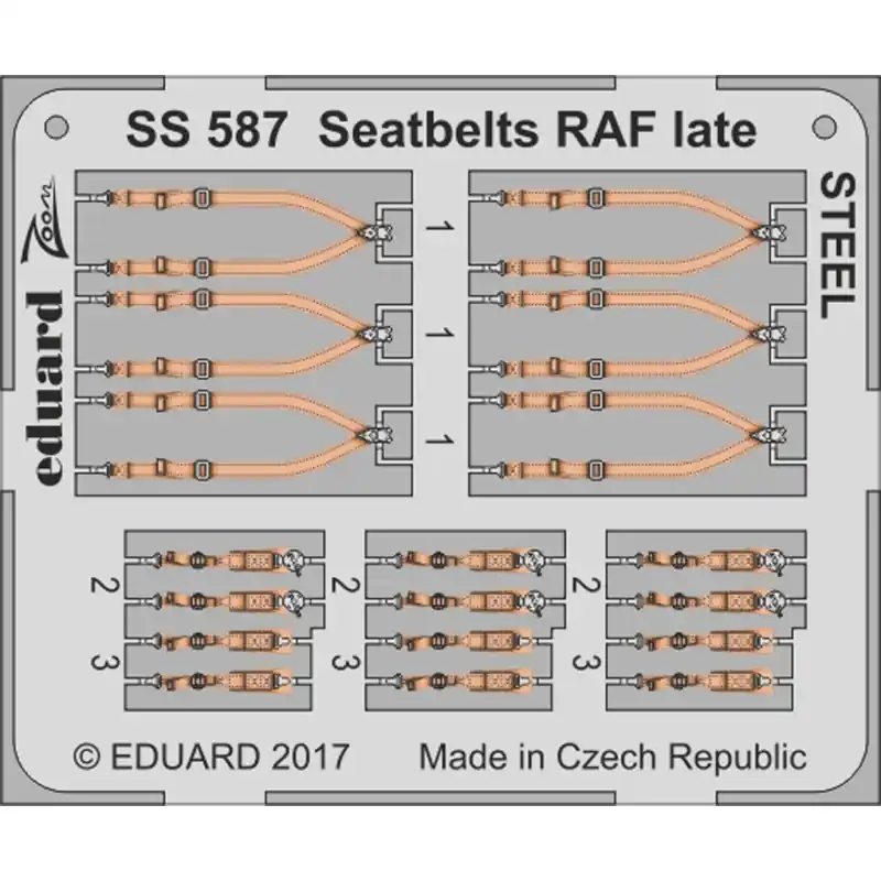Achat Immédiat EDUARD SS587 SEATBELTS RAF LATE STEEL 1/72