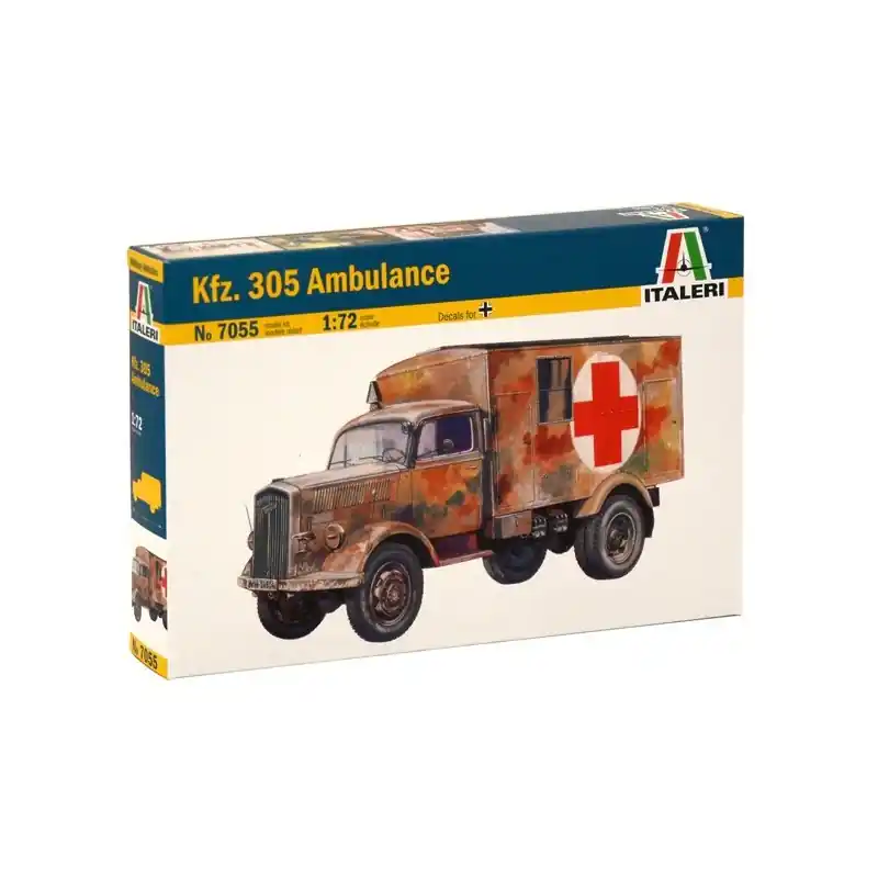 Marque ITALERI 7055 MAQUETTE MILITAIRE AMBULANCE KFZ.305 1/72
