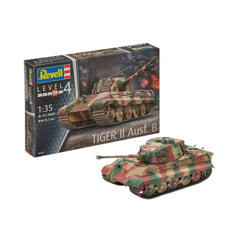 Vente Directe REVELL 03249 MAQUETTE MILITAIRE TIGER II AUSF.B (HENSCHEL TURRET) 1/35