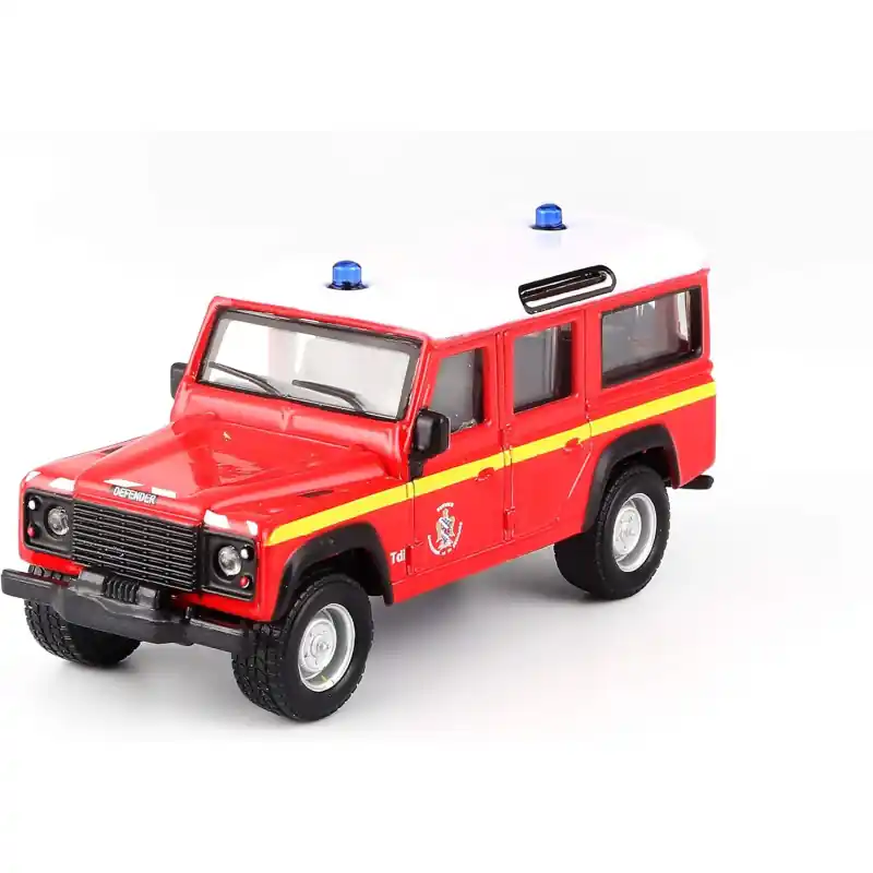 BBURAGO 32003 MINIATURE LAND ROVER DEFENDER POMPIERS YVELINES 1/43 Populaire
