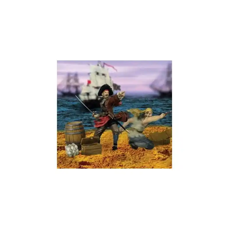 FORCES OF VALOR 22001 FIGURINES MINIATURE PIRATES X2 + ACCESSOIRES 1/32 Soldes