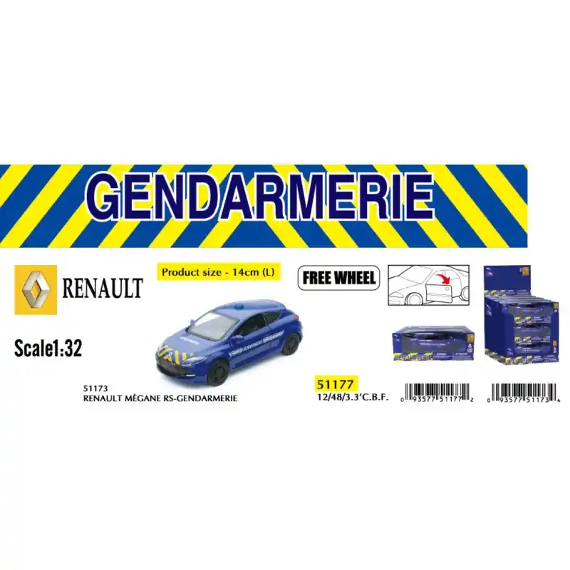 Expédié Aujourd'hui Renault Megane RS Gendarmerie 1/32