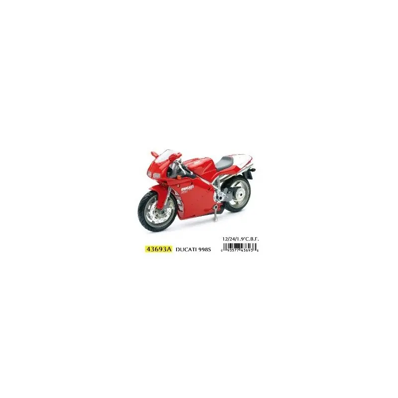 Moto Ducati 998 S Rouge 1/12 Prix Cassé
