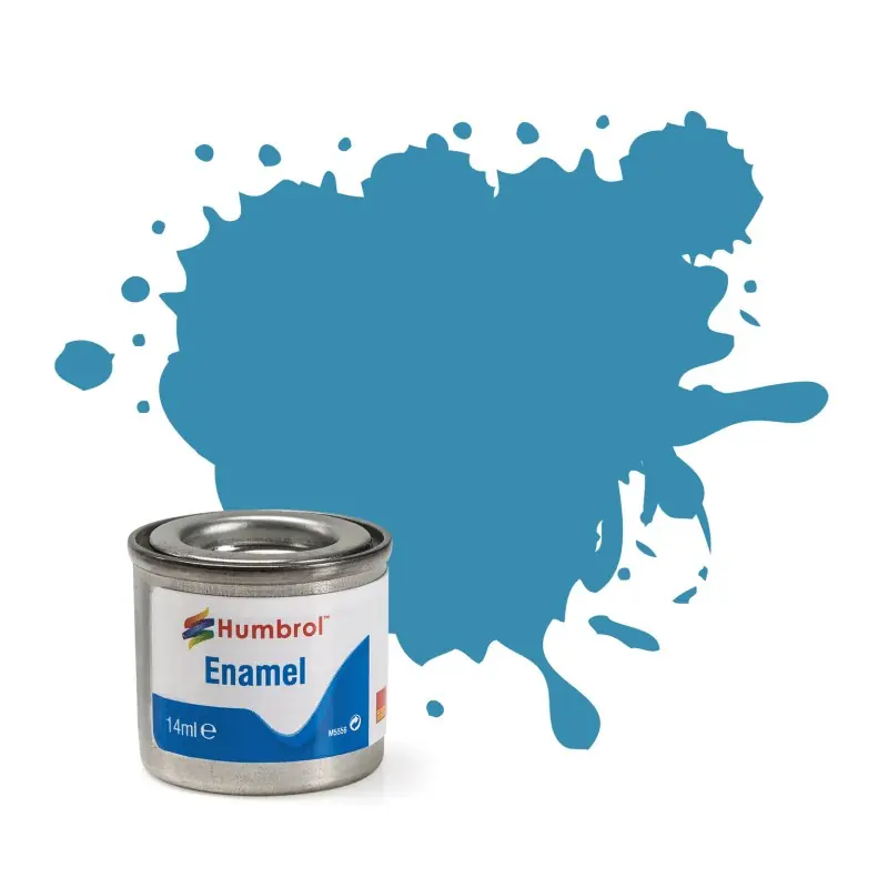 HUMBROL AA0521 PEINTURE ENAMEL 48 MEDITERRANEAN BLUE - GLOSS - TINLET NO 1 (14ML) Promotion Saisonnière