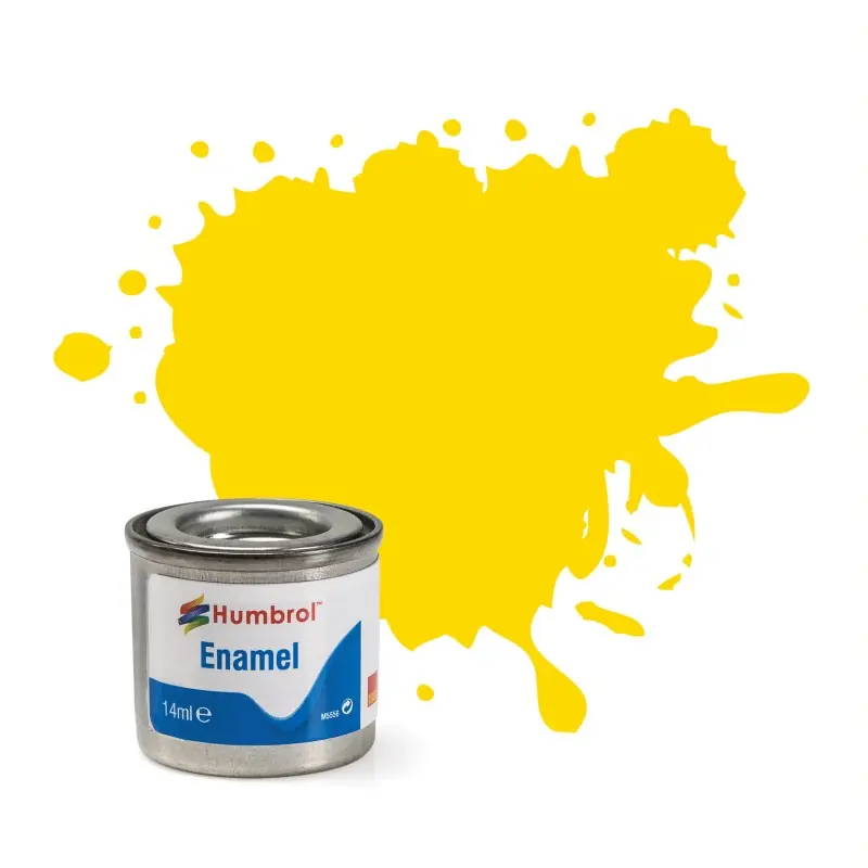 HUMBROL AA0761 PEINTURE ENAMEL 69 YELLOW - GLOSS - TINLET NO 1 (14ML) Promotion Saisonnière