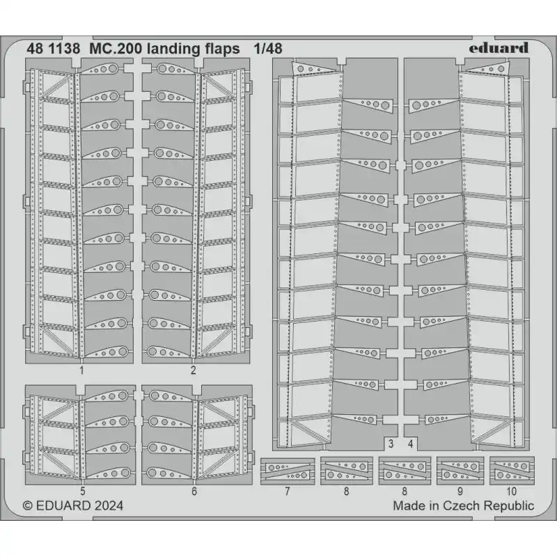 EDUARD 481138 MC.200 LANDING FLAPS 1/48 (PHOTODECOUPE FOR ITALERI) Soldes
