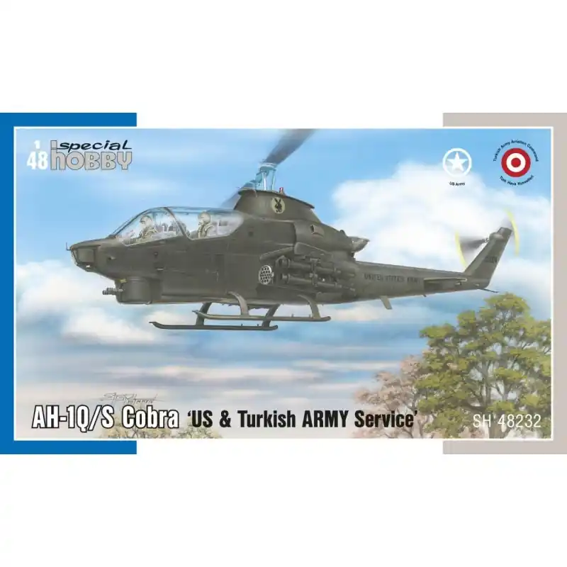 SPECIAL HOBBY 48232 MAQUETTE AH-1Q/S COBRA "US & TURKISH ARMY SERVICE" 1/48 Commander Maintenant