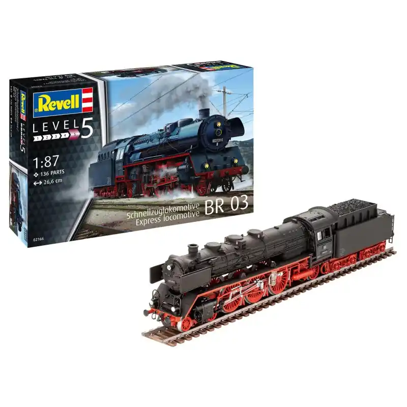 Petit Prix REVELL 02166 LOCOMOTIVE POUR TRAINS RAPIDES SÉRIE 03 AVEC TENDER MAQUETTE REVELL 1/87