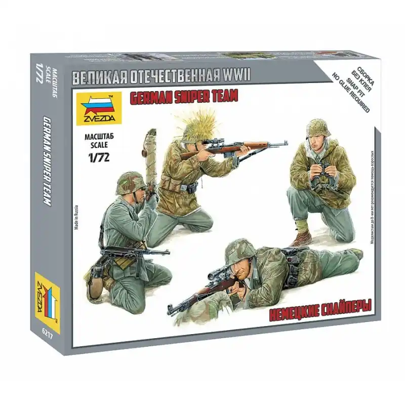 ZVEZDA 6217 MAQUETTE FIGURINES MILITAIRE EQUIPE DE SNIPER ALLEMAND 1/72 Acheter Direct