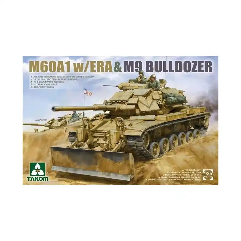 TAKOM 2142 M60A1 W/ERA & M9 BULLDOZER 1/35 Paiement Sécurisé