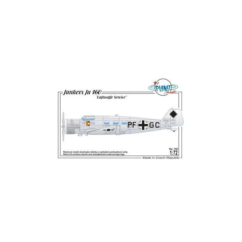 PLANET MODELS 129-PLT155 JUNKERS JU 160 (LUFTWAFFE SERVICE) 1/72 Bon Plan