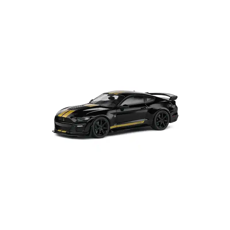 Pas Cher SOLIDO 4311506 MINIATURE SHELBY MUSTANG GT500 BLACK W/GOLD STRIPE 2020 1/43