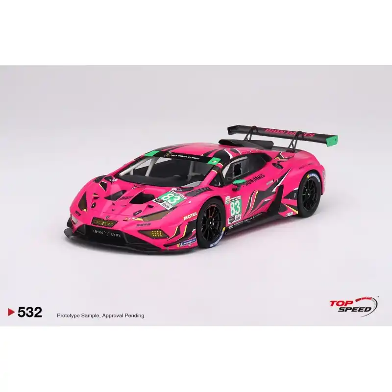 Super Prix TOP SPEED 0532 LAMBORGHINI HURACÁN GT3 EVO2 N.83 IRON DAMES 2023 IMSA DAYTONA 24 HRS 1/18