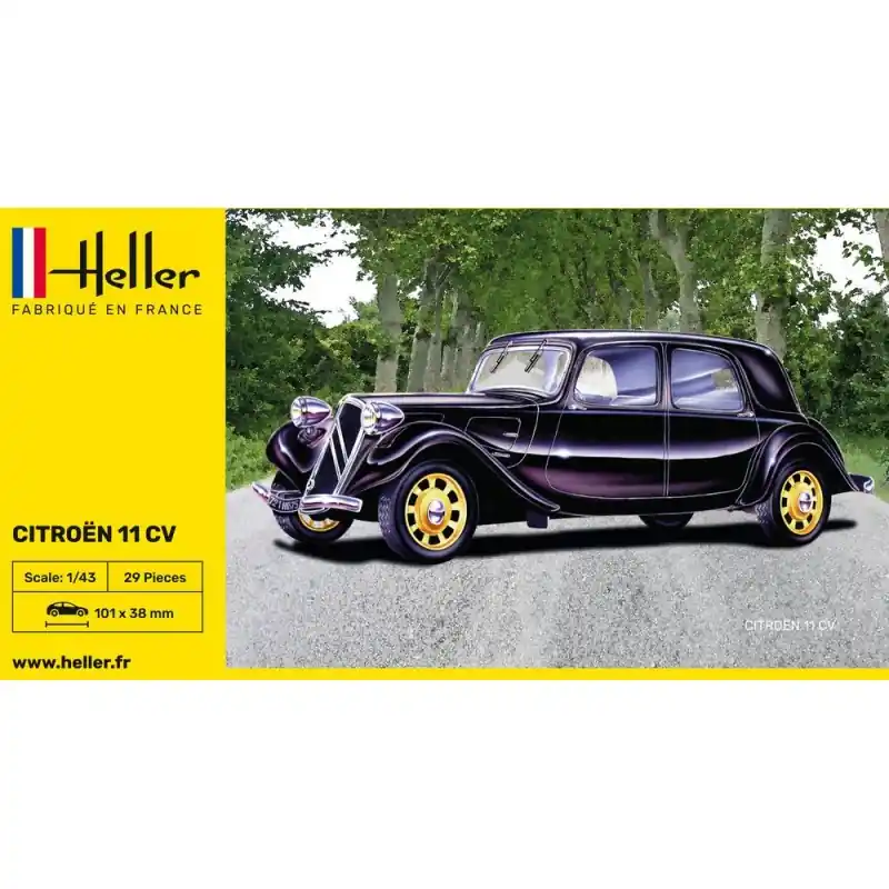 Achat Immédiat HELLER 80160 MAQUETTE VOITURE CITROEN 11 CV 1/43