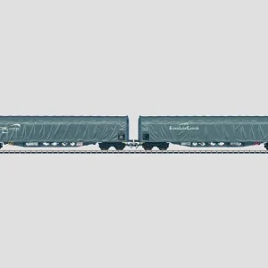 *SOLDES* - COFFRET DE 2 WAGONS BACHE CFL GARGO Commander Maintenant