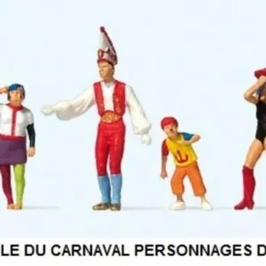 *SOLDES* - AU DEFILE DU CARNAVAL PERSONNAGES DEGUISES 6 FIGURINES SET3 Retour Gratuit