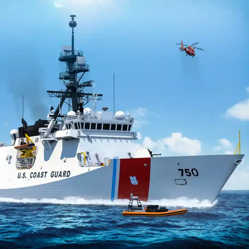 NEW! Black Cat Models 350006b USCG Bertholf - Water Line Hull (3D-Printed) Paiement Sécurisé