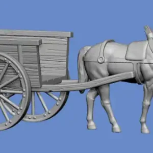 Commander Vite NEW! Germania-Figuren 48-Z-0004b Small Farm Cart With Walking Horse