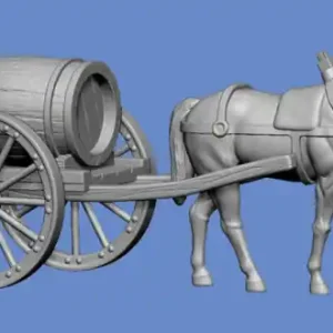 Bon Plan NEW! Germania-Figuren 48-Z-0007b Small Water Barrel Cart With Walking Horse