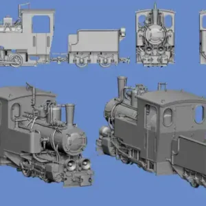 Super Prix NEW! Germania-Figuren 48-WW2-1203 Narrow Gauge Steam Locomotive With Tender