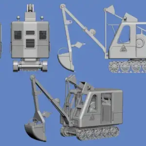 Commander Vite NEW! Germania-Figuren 72-Bau-1051 Krupp Dolberg D300 Crawler Rope Excavator From 1958