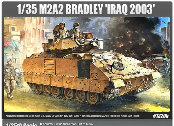 Academy 13205 M2A2 Bradley O.I.F. Seulement Aujourd'hui