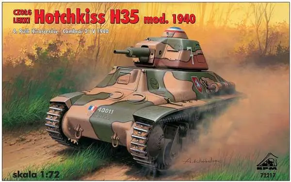 Nouvel Arrivage RPM 72217 Light Tank Hotchkiss H35 (model 1940) (4.Cuirassiers Regiment-France Mai 1940)