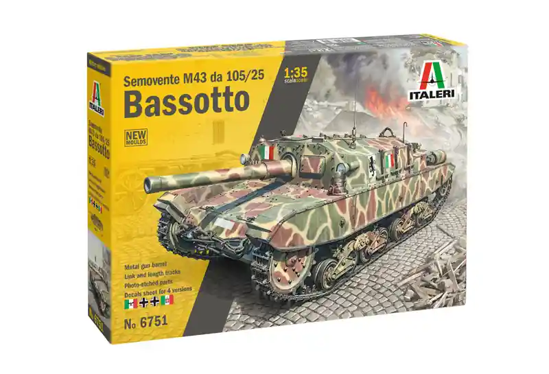 Italeri 6751 Semovente M43 da 105/25 Bassotto Nouvelle Collection