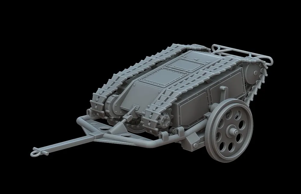 Seulement Aujourd'hui White Stork Miniatures M72014 Goliath Demolition Vehicle & Cart (3D-Printed)