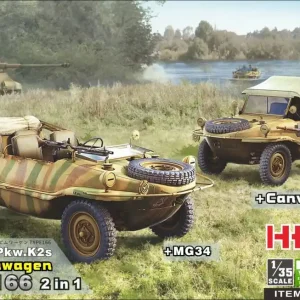 Hero H35003 Schwimmwagen Type 166 with MG34 and Canvas Covering Nouveauté
