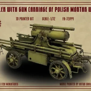 F&A Miniatures 72044 Przyczepa z Łożem od Moździerza wz.32 220 mm (3D-Printed) Satisfait Ou Remboursé