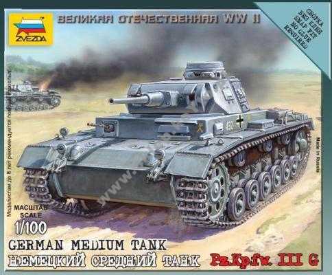 Zvezda 6119 German Medium Tank Pz.Kp.fw. III Ausf. G Vente Flash