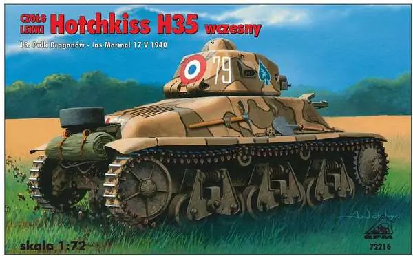 Remise RPM 72216 Light tank Hotchkiss H35 (early) (18.Dragons Regiment-France Mai 1940)