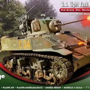 Réduction Mirage-Hobby 726087 M5A1 amerykański czołg lekki 3 Dyw. Panc. Normandia, Lipiec 1944‘