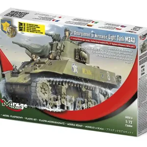 Mirage-Hobby 726066 "Le Débarquement de Normandie" Light Tank M3A3. 2nd ADgen. Leclerc,GTL,12th Regiment of Chasseurs of Africa, part 2 Authentique